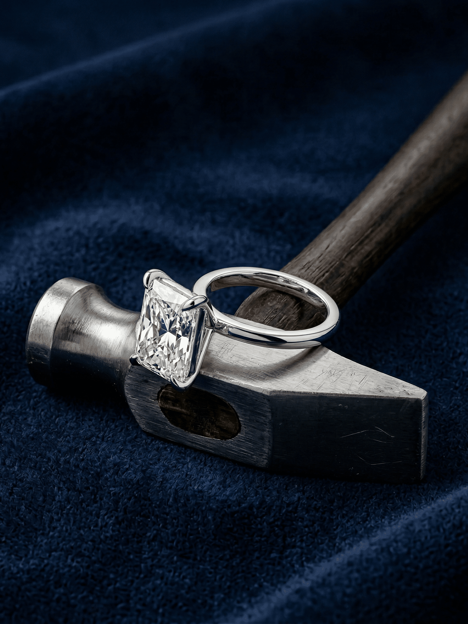 Radiant-Cut Diamond Double Halo Engageme…