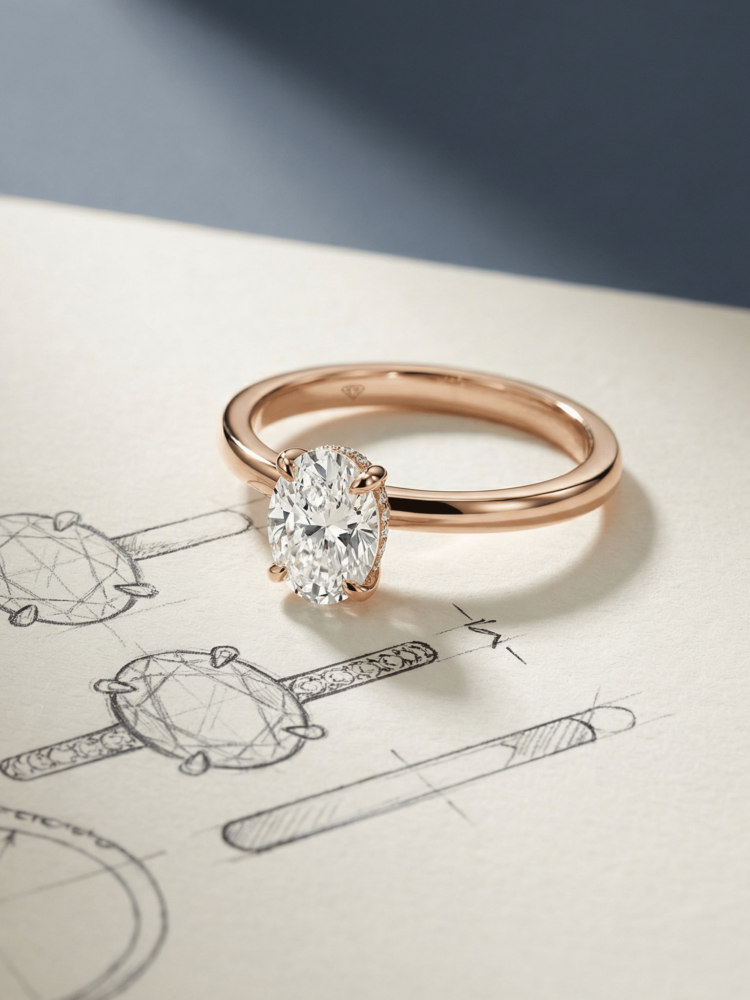 18kt Two-Tone Solitaire Engagement Ring