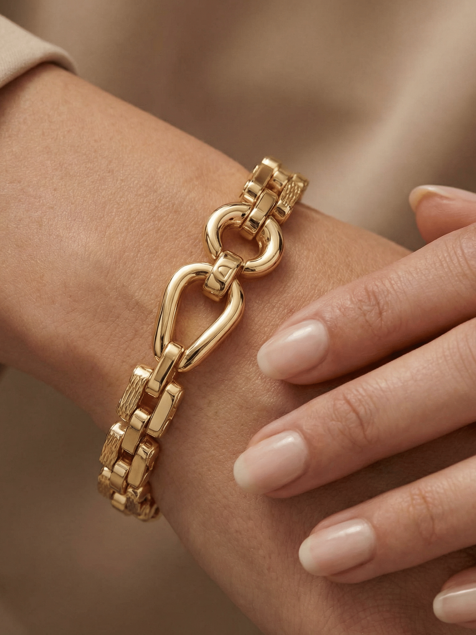 9ct Gold Bracelet Ladies White Gold Stat…