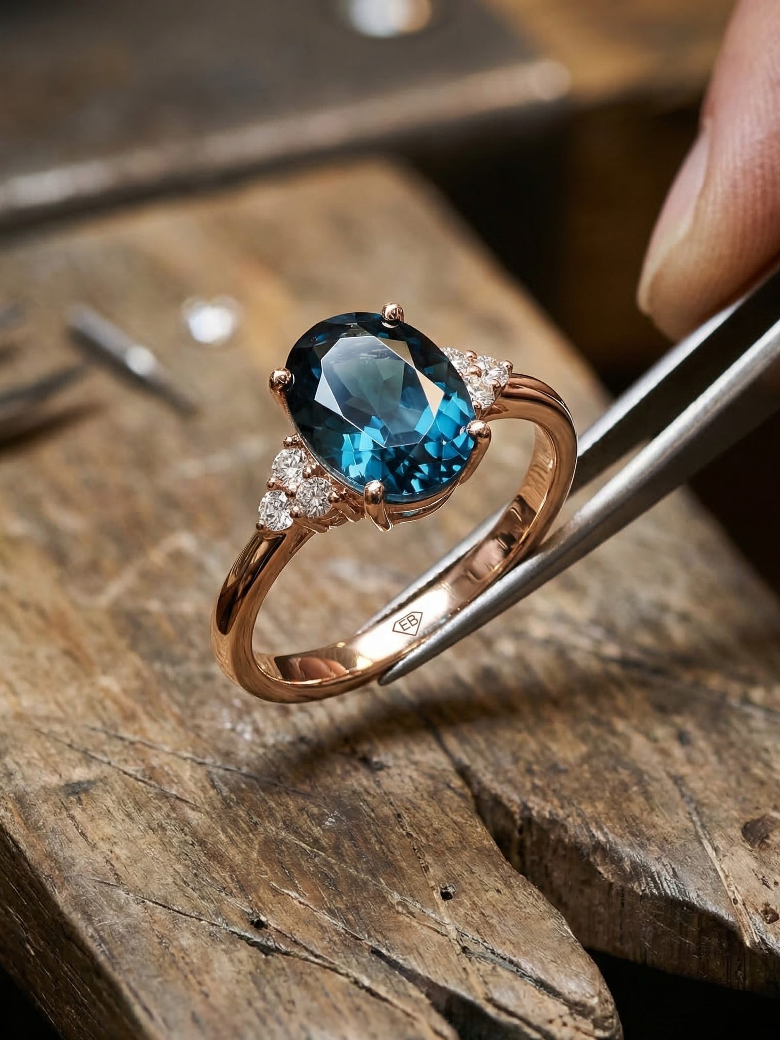 Cushion Aquamarine Ring And Round Brilli…