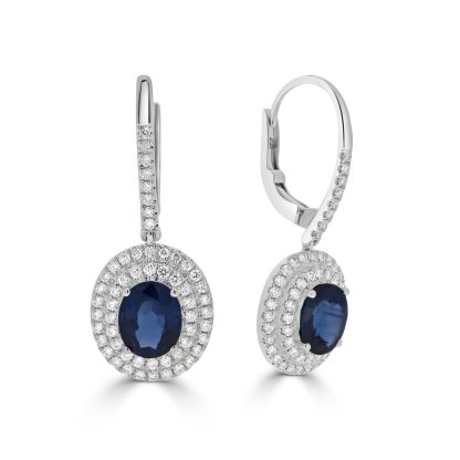 sapphire and diamond earrings
