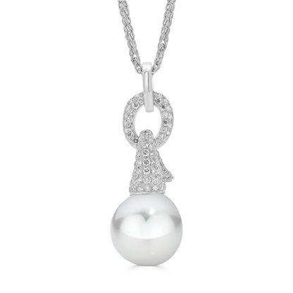 Diamond And South Sea Pearl Pendant