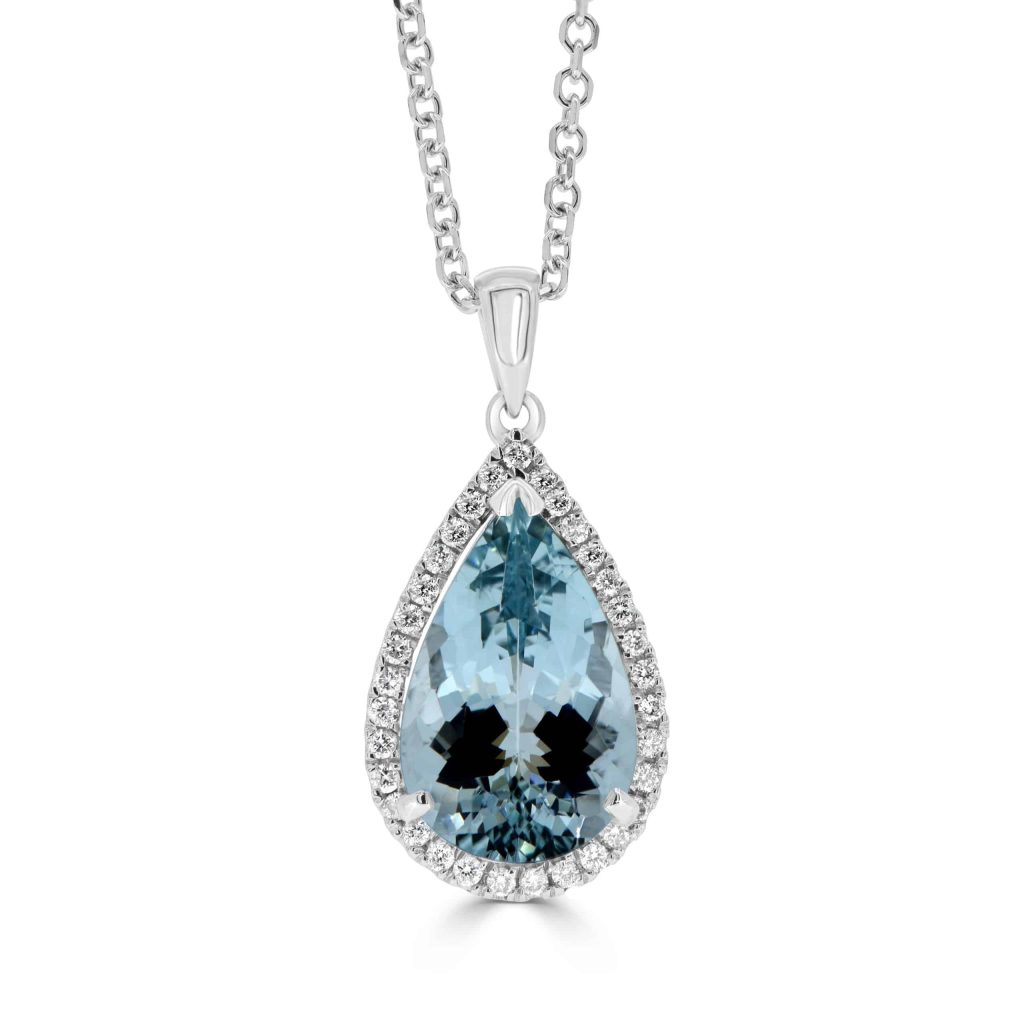 Pear Aquamarine Pendant