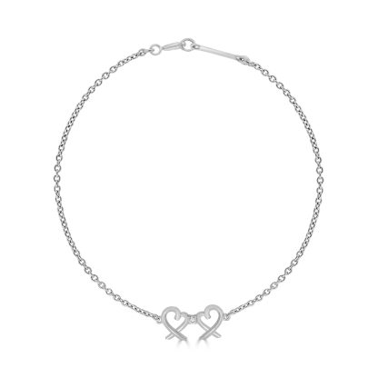 Two Heart and Diamond Bracelet