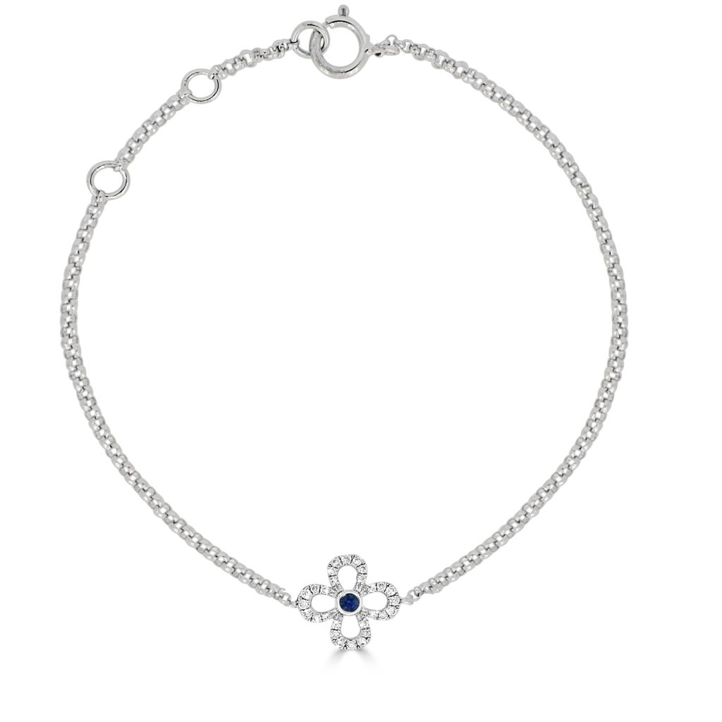 Clover Shaped Diamond Bracelet