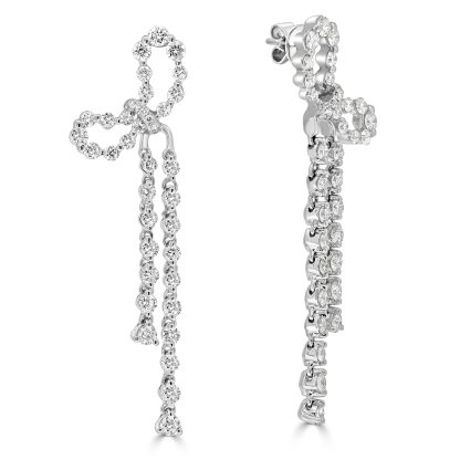 Bow Diamond Drop Earrings