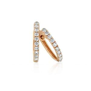 Round Diamond Hoop Earrings