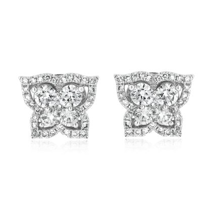 Butterfly diamond earrings gold