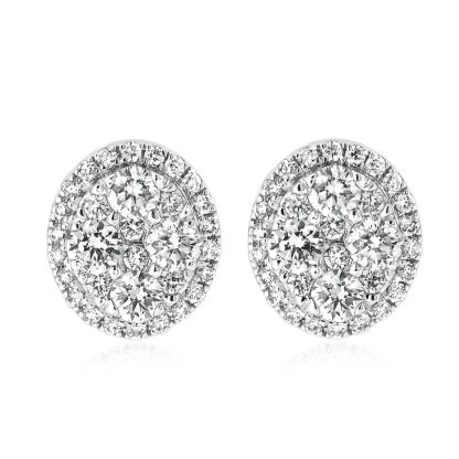 Round Dimaond Stud Earrings