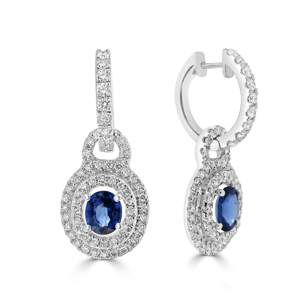Elegant Blue Sapphire Drop Earrings
