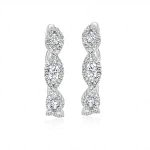 Elegant diamond spiral earrings design