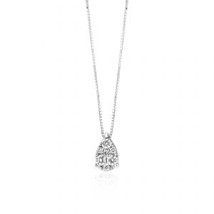 pear diamond pendant gold