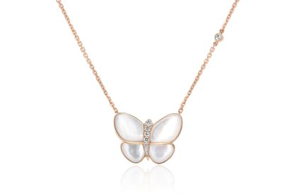 Mother of pearl gold necklace