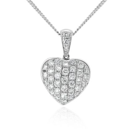 Diamond pendant white gold