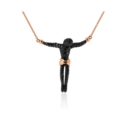 Black Diamond Jesus Pendant