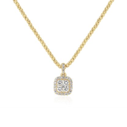 Round Diamond Cluster Pendant