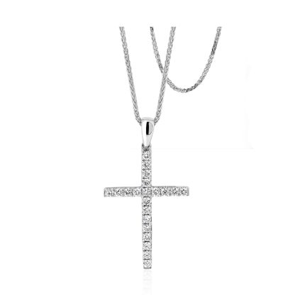 Elegant 18kt gold cross pendant