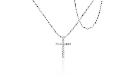 white gold cross pendant
