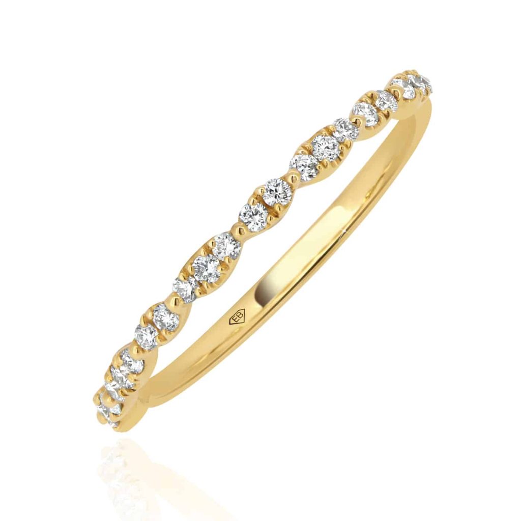 Round Diamond Wedding Band