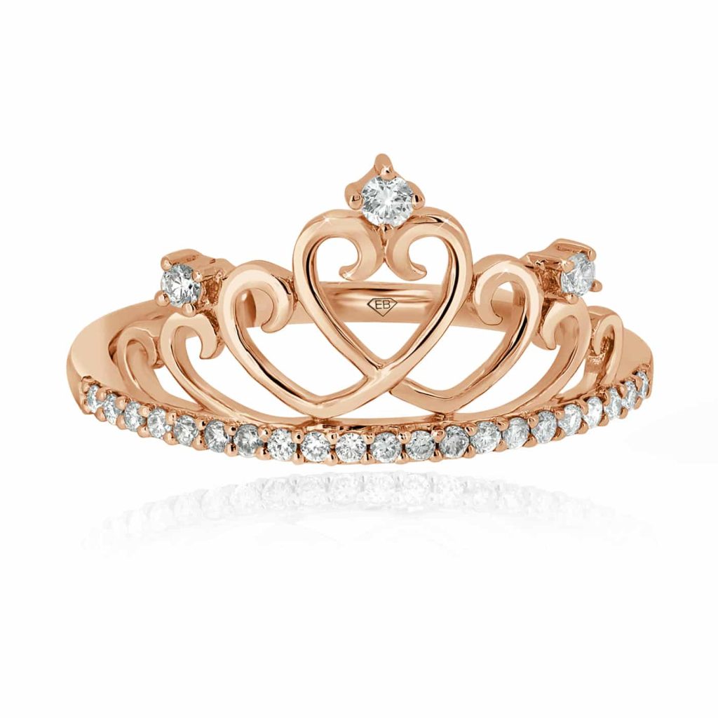 Round Diamond Crown Ring