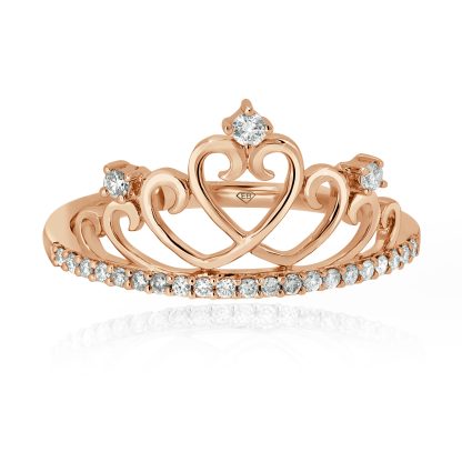 Round Diamond Crown Ring