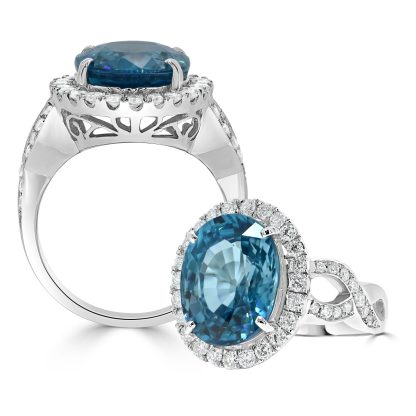 Oval London Blue with twisted band