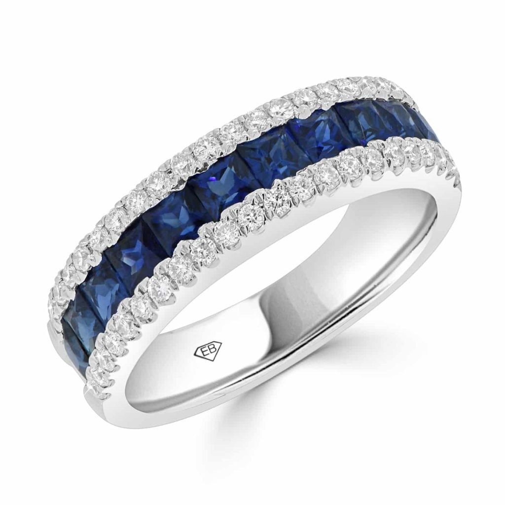 Sapphire ring and diamond cocktail ring