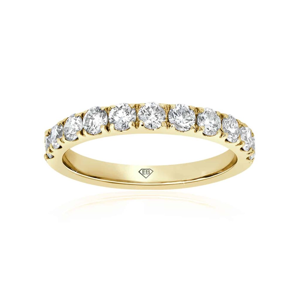 Round Diamond Wedding Band