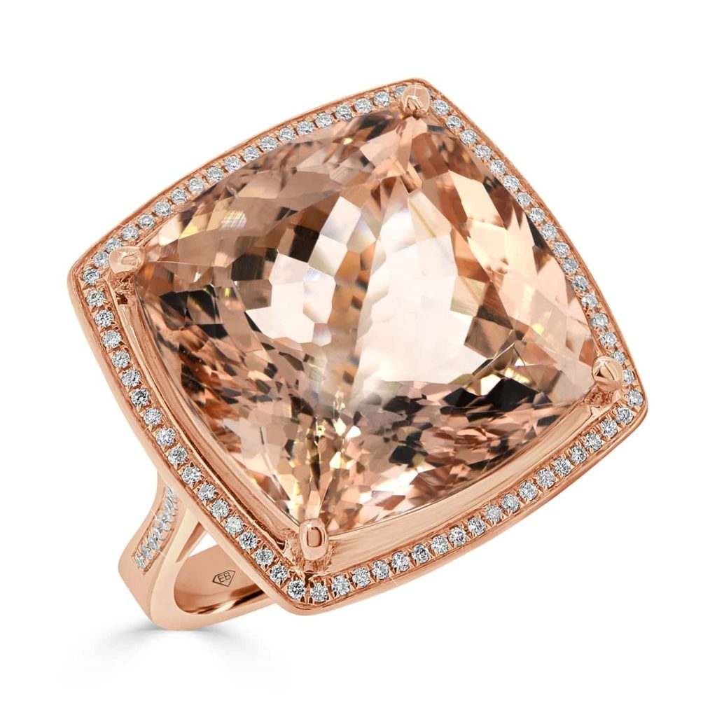 rose gold morganite Ring