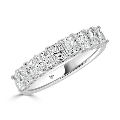 Radiant Cut Diamond Wedding Band
