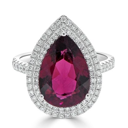Rubellite and Diamond Dress Ring