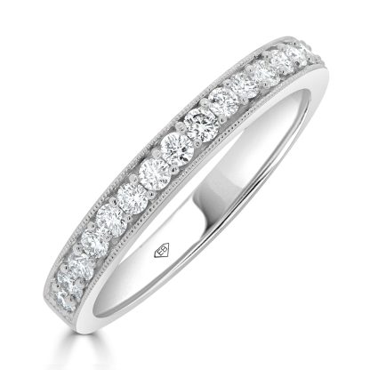 white gold and diamond wedding band