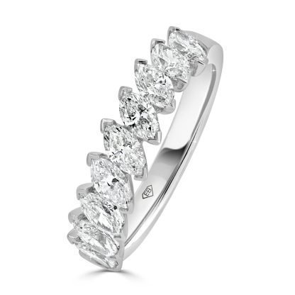 Marquise Diamond Wedding Band