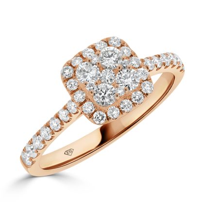 Round Diamond Engagement Ring with Halo