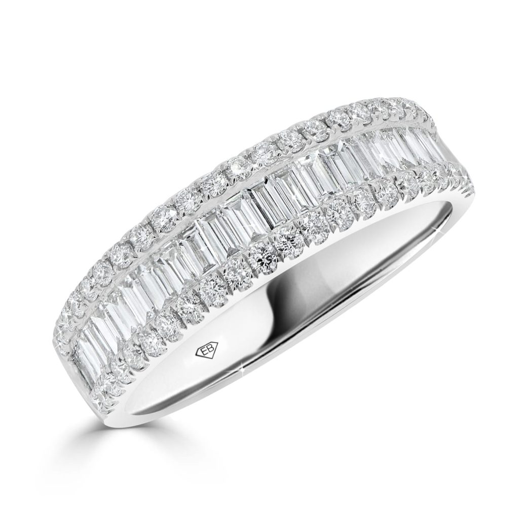 White gold diamond wedding band