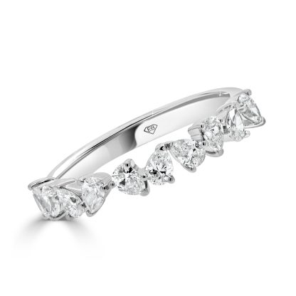 Pear Diamond Wedding Band