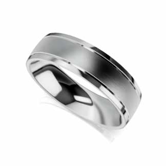 White Gold Men’s Wedding Ring