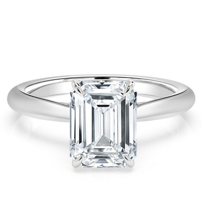 Emerald cut engagement ring