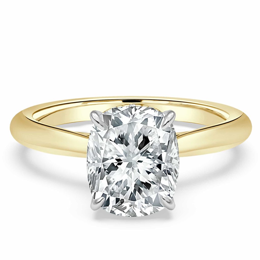 Angeline Cushion cut engagement ring