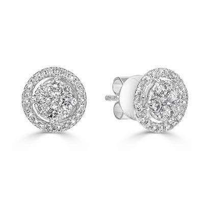 Round Diamond Stud Earrings