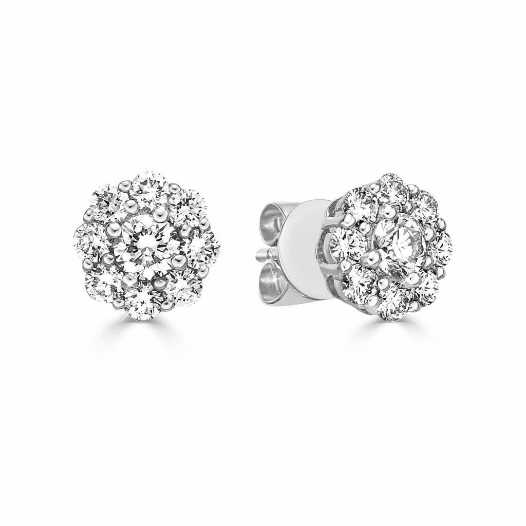 Round Diamond Stud Earrings