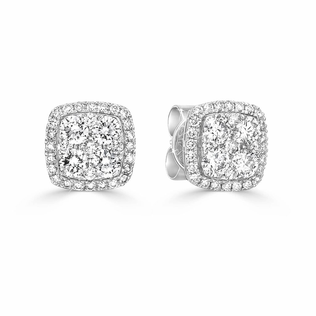 Round Diamond Stud Earrings