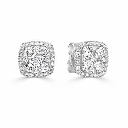 Round Diamond Stud Earrings