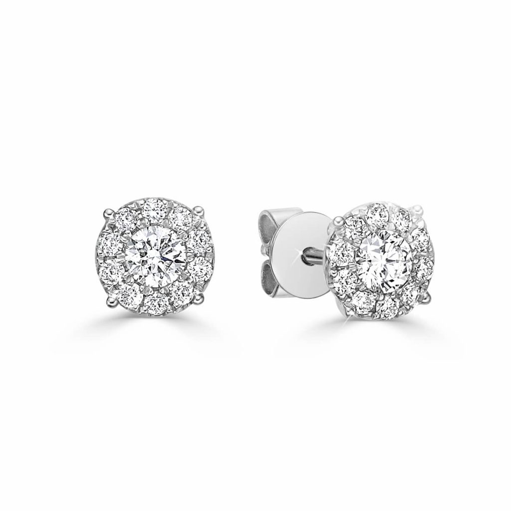 Round Diamond Stud Earrings