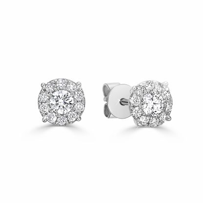 Round Diamond Stud Earrings