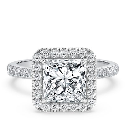Princess Diamond Engagement Ring with Halo