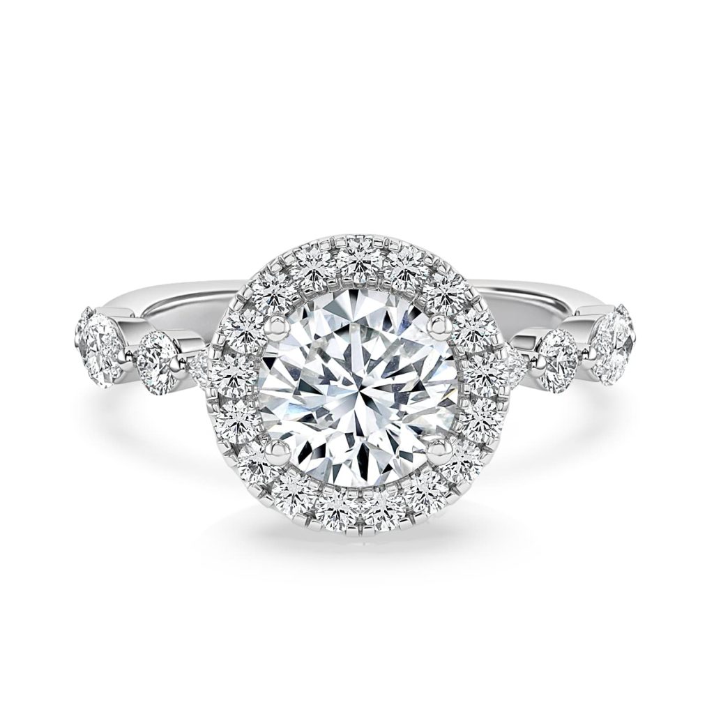 Round Diamond Engagement Ring with Halo