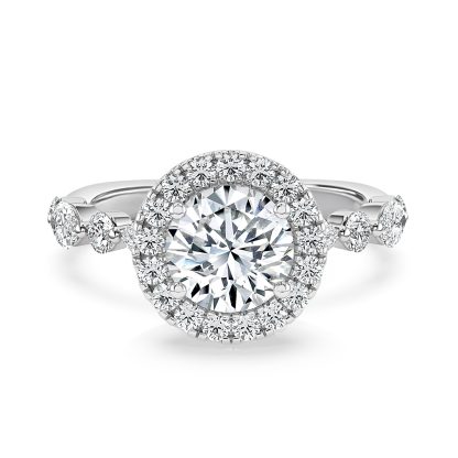 Round Diamond Engagement Ring with Halo