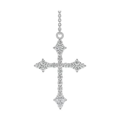 Diamond Cross in White Gold