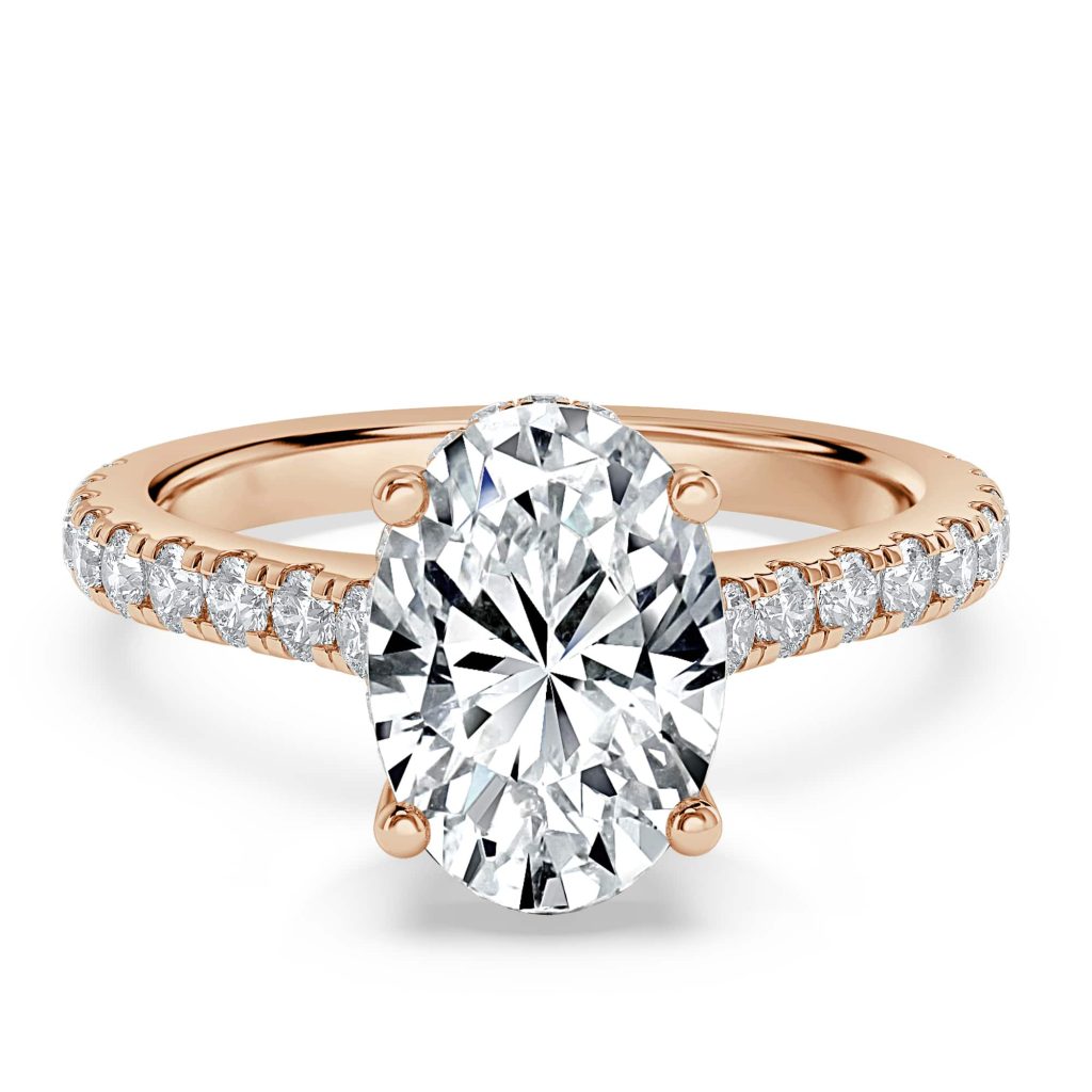 Oval Diamond Engagement Ring with Halo